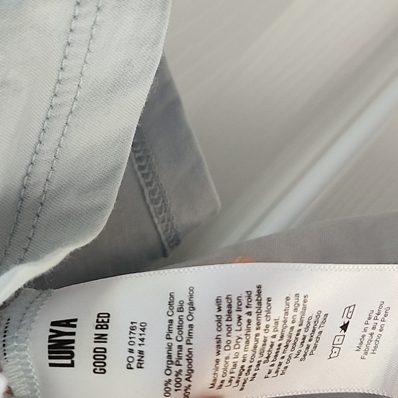 Lunya Organic Pima Cotton High Neck Cami Tranquil Blue Size M - Picture 4 of 5